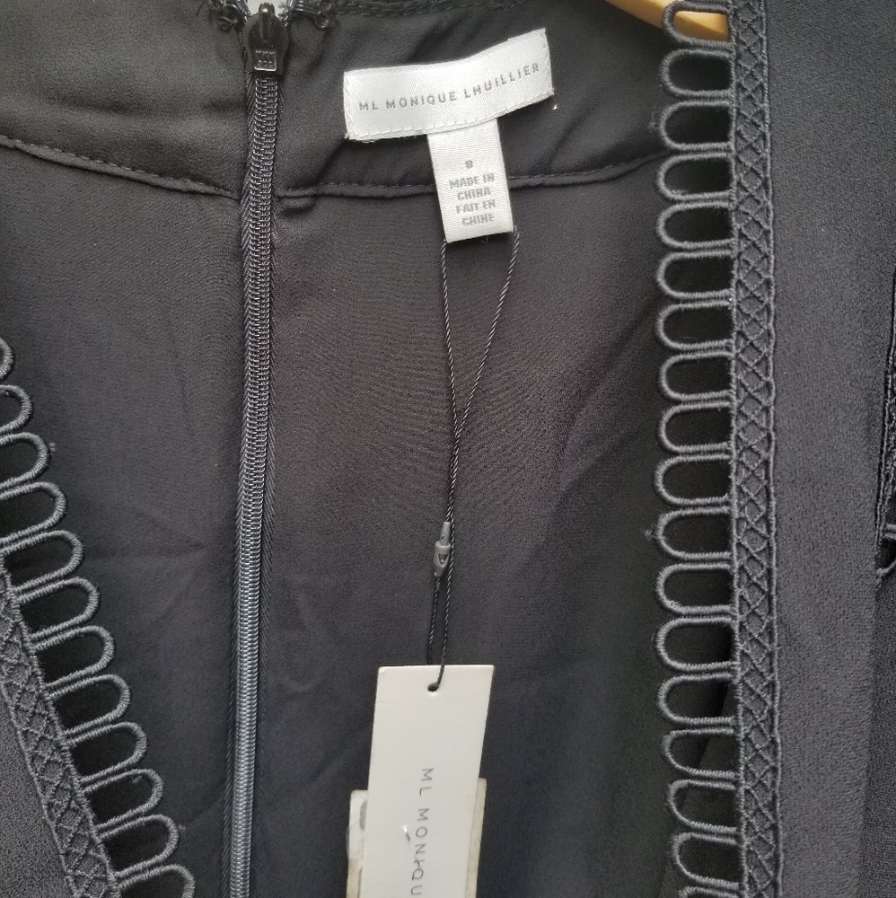 NWT Monique Lhuillier Flutter Sleeve Jumpsuit - Picture 6 of 8